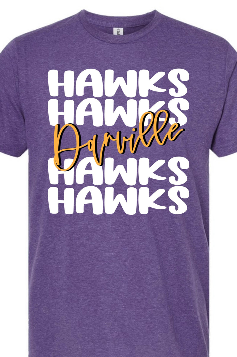 Danville Hawks Purple Tee