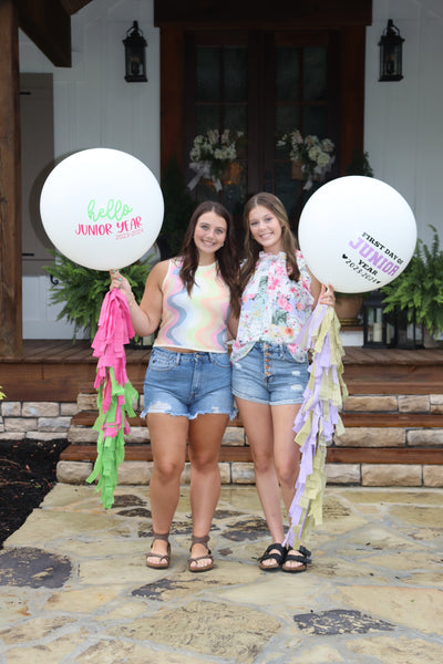 THREE for $90 Deal- Jumbo Balloons with Personalization and Tassels