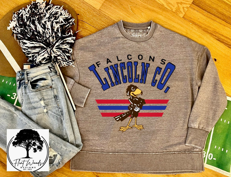 Lincoln County Falcons Mascot Sweatshirt
