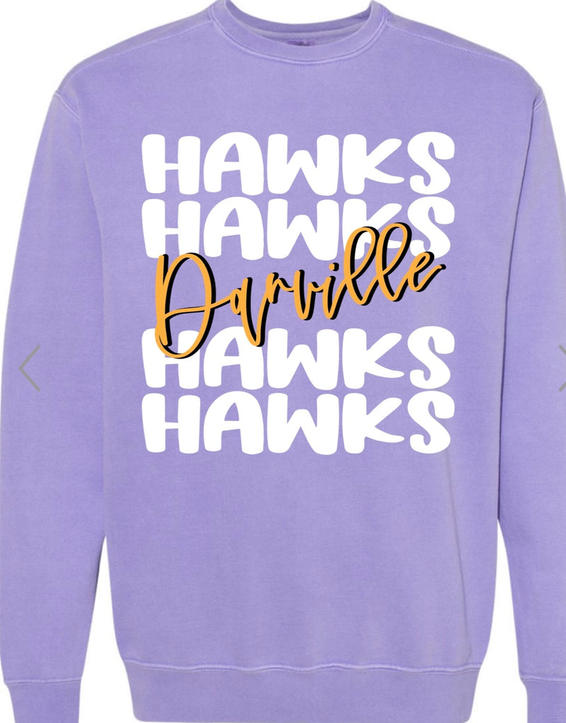 Danville Hawks Comfort Colors Sweatshirt