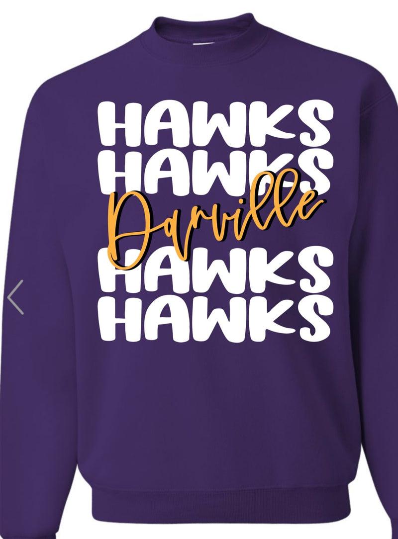 Danville Hawks Purple Sweatshirt