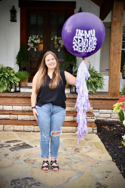 Jumbo 36" Balloon with Personalization and Tassels